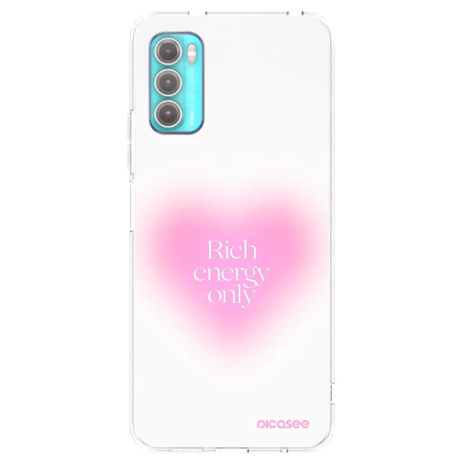 Picasee silikonska prozirna maskica za Motorola Moto G60 - Rich Energy