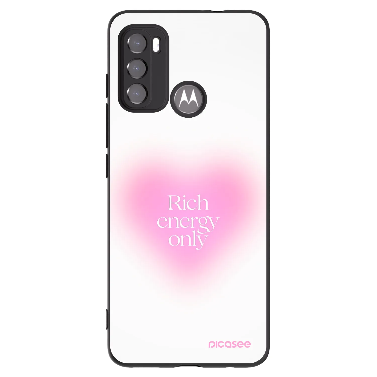 Picasee crna silikonska maskica za Motorola Moto G60 - Rich Energy