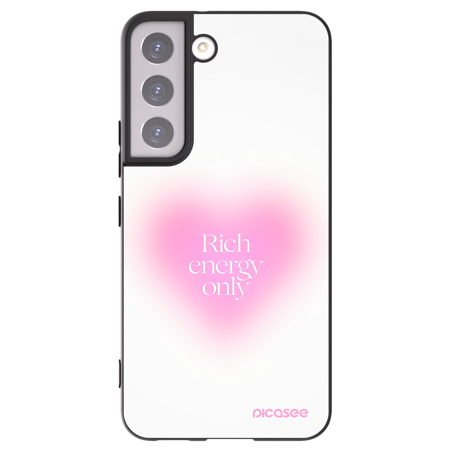 Picasee crna silikonska maskica za Samsung Galaxy S22 5G - Rich Energy