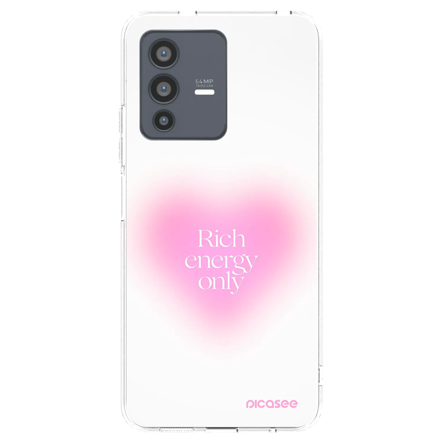 Picasee silikonska prozirna maskica za Vivo V23 5G - Rich Energy