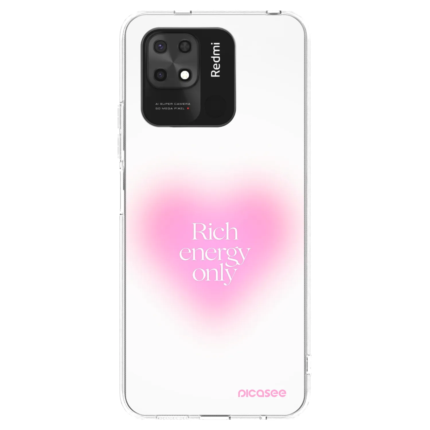 Picasee silikonska prozirna maskica za Xiaomi Redmi 10C - Rich Energy
