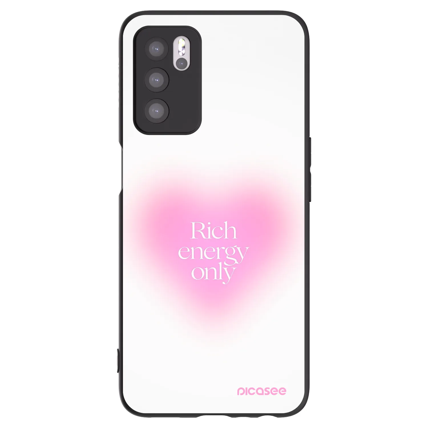Picasee crna silikonska maskica za OPPO A16s - Rich Energy