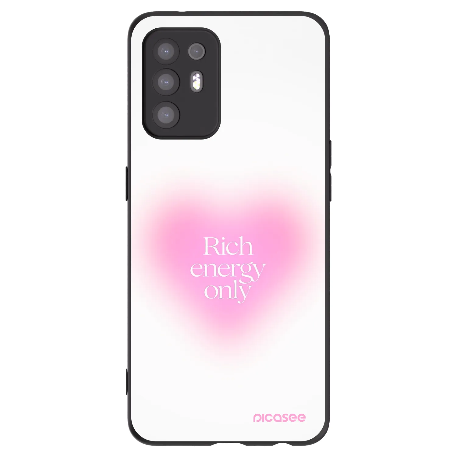 Picasee crna silikonska maskica za OPPO A94 5G - Rich Energy