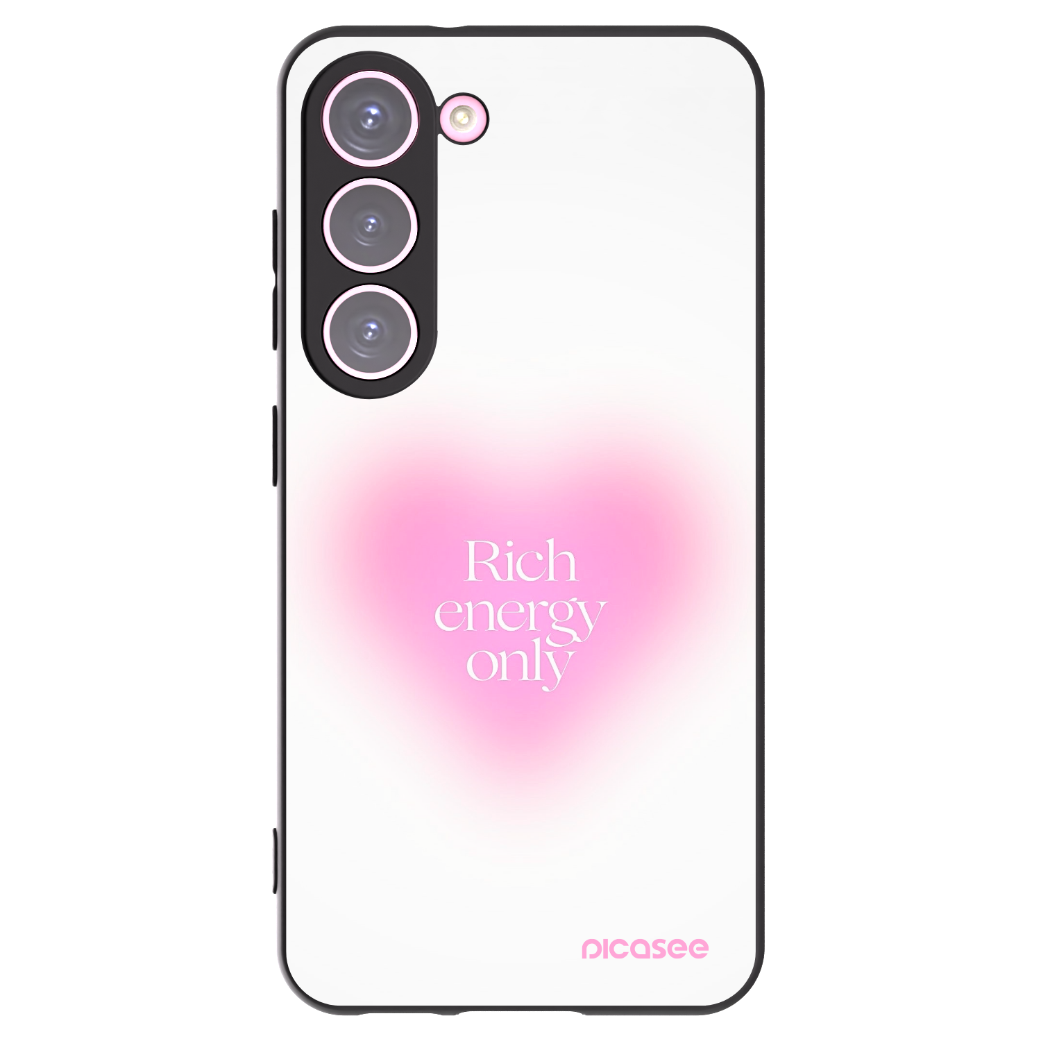 Picasee crna silikonska maskica za Samsung Galaxy S23 5G - Rich Energy