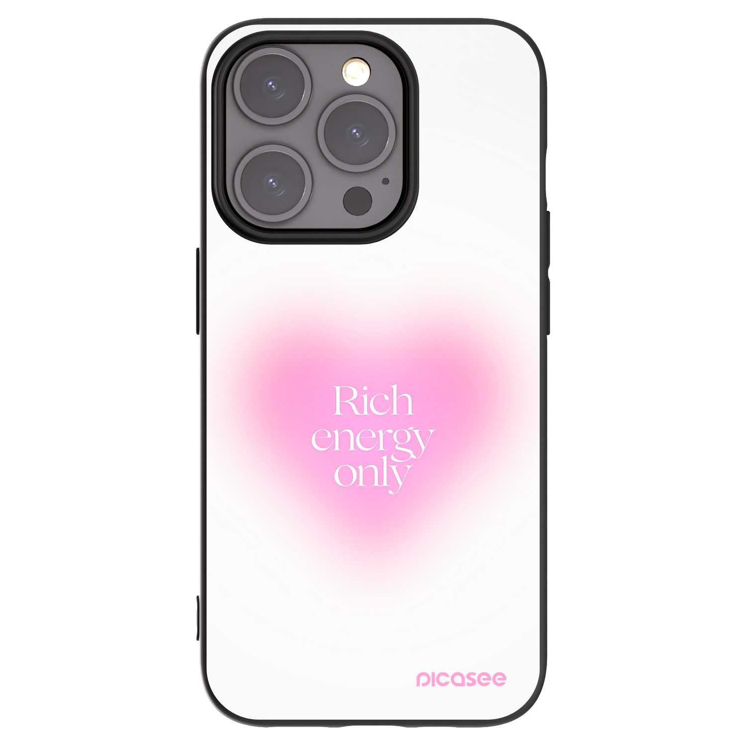 Picasee crna silikonska maskica za Apple iPhone 15 Pro - Rich Energy