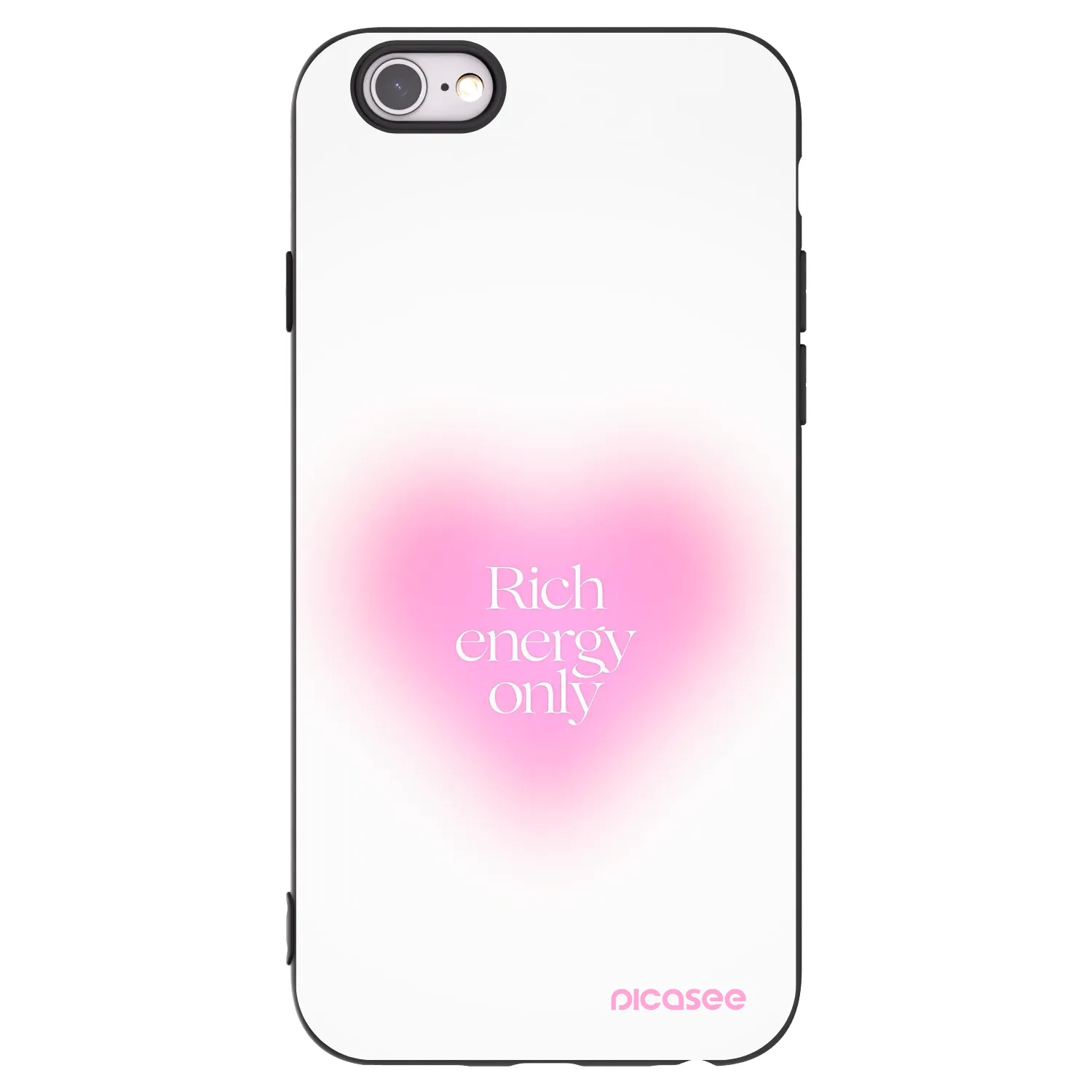 Picasee crna silikonska maskica za Apple iPhone 6/6S - Rich Energy