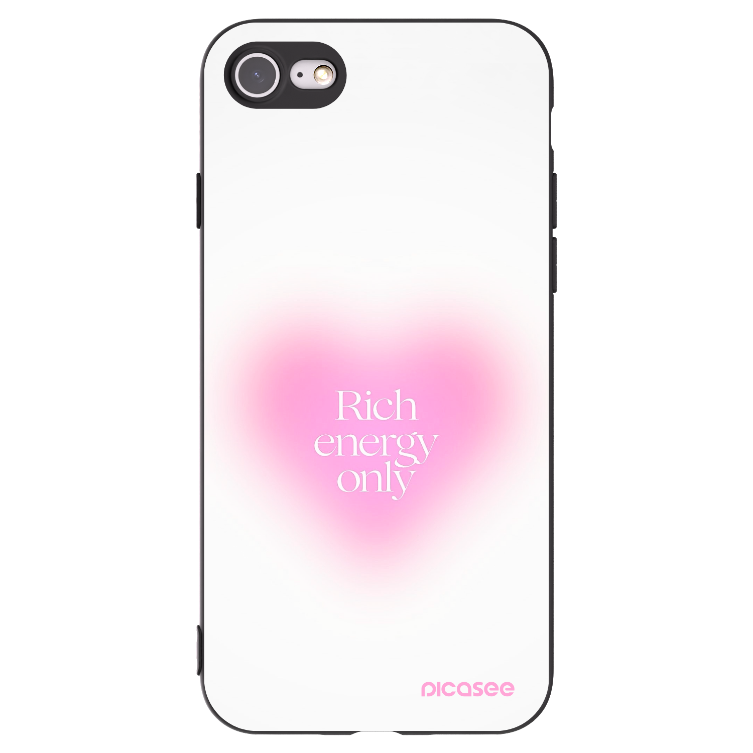 Picasee crna silikonska maskica za Apple iPhone 8 - Rich Energy