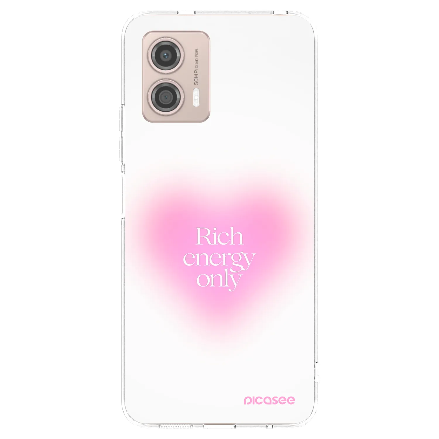 Picasee silikonska prozirna maskica za Motorola Moto G53 5G - Rich Energy