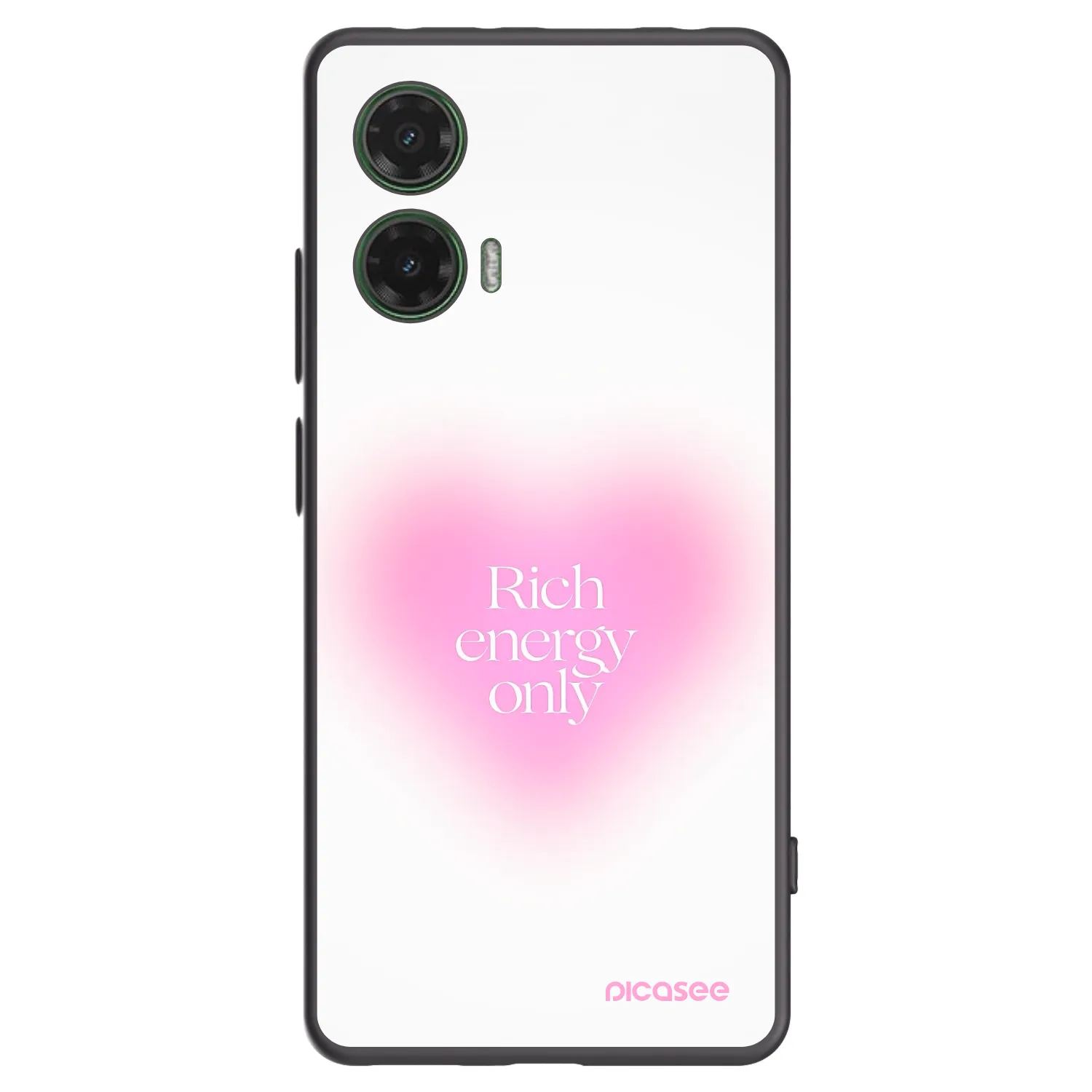 Picasee crna silikonska maskica za Motorola Moto G35 5G - Rich Energy