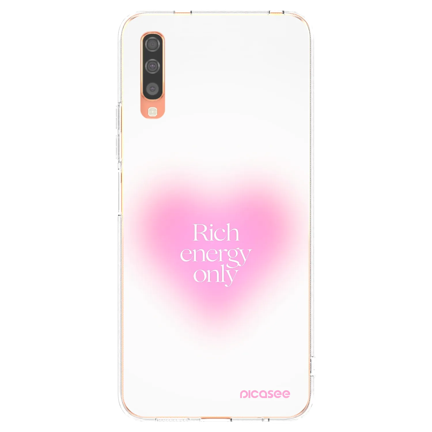 Picasee silikonska prozirna maskica za Samsung Galaxy A70 A705F - Rich Energy