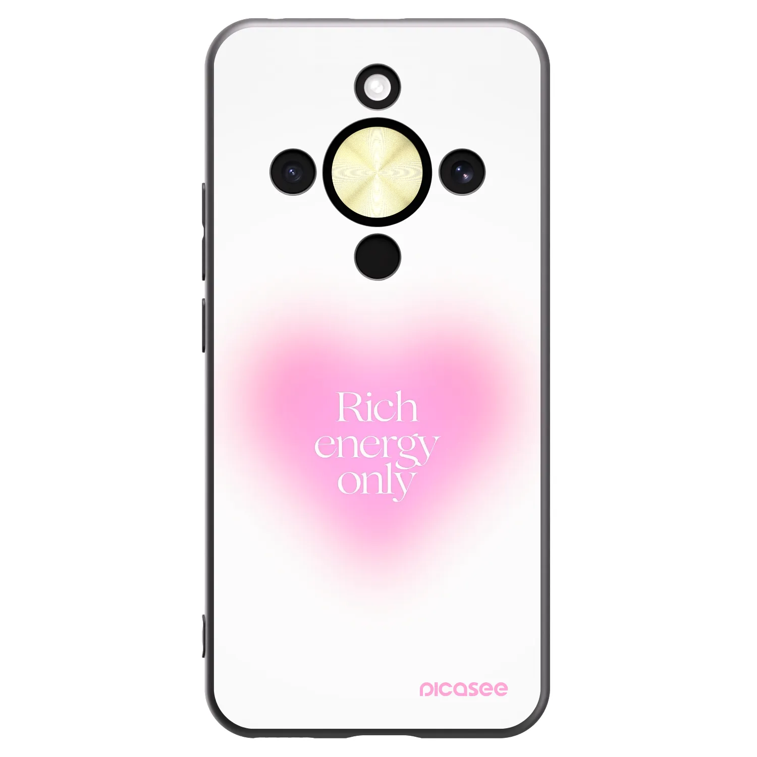Picasee crna silikonska maskica za Honor Magic8 Lite 5G - Rich Energy