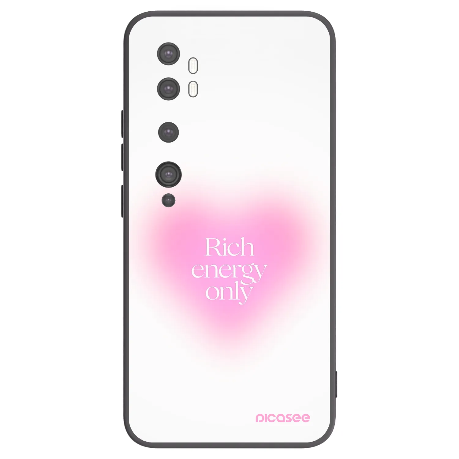 Picasee crna silikonska maskica za Xiaomi Mi Note 10 (Pro) - Rich Energy