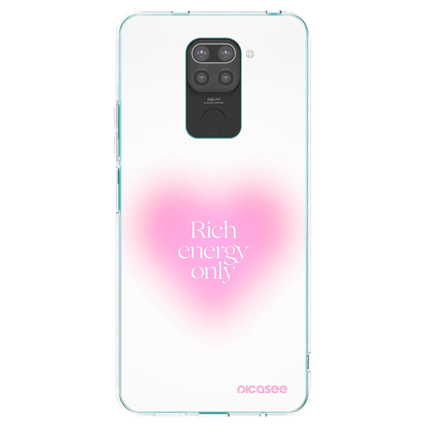Picasee crna silikonska maskica za Xiaomi Redmi Note 9 - Rich Energy