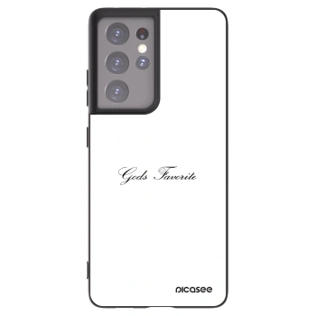 Picasee crna silikonska maskica za Samsung Galaxy S21 Ultra 5G G998B - Gods Favorite