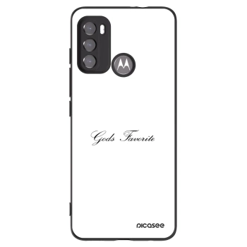 Picasee crna silikonska maskica za Motorola Moto G60 - Gods Favorite