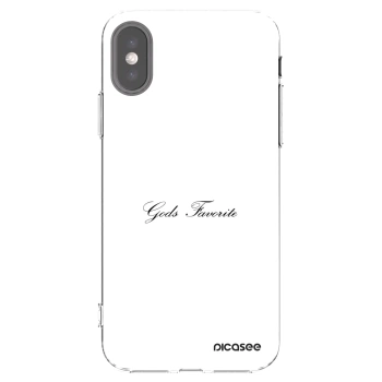 Picasee silikonska prozirna maskica za Apple iPhone X/XS - Gods Favorite