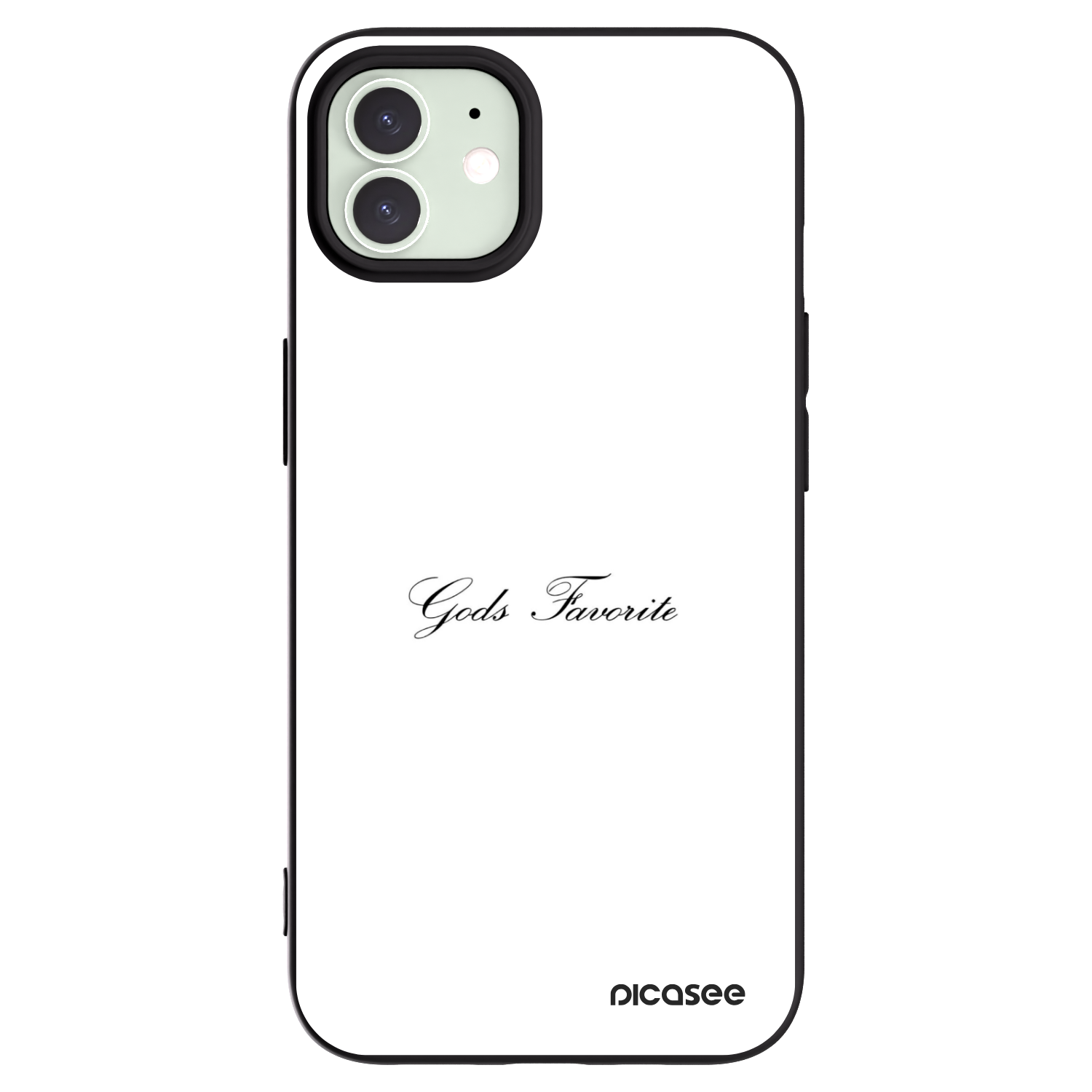 Picasee crna silikonska maskica za Apple iPhone 12 - Gods Favorite