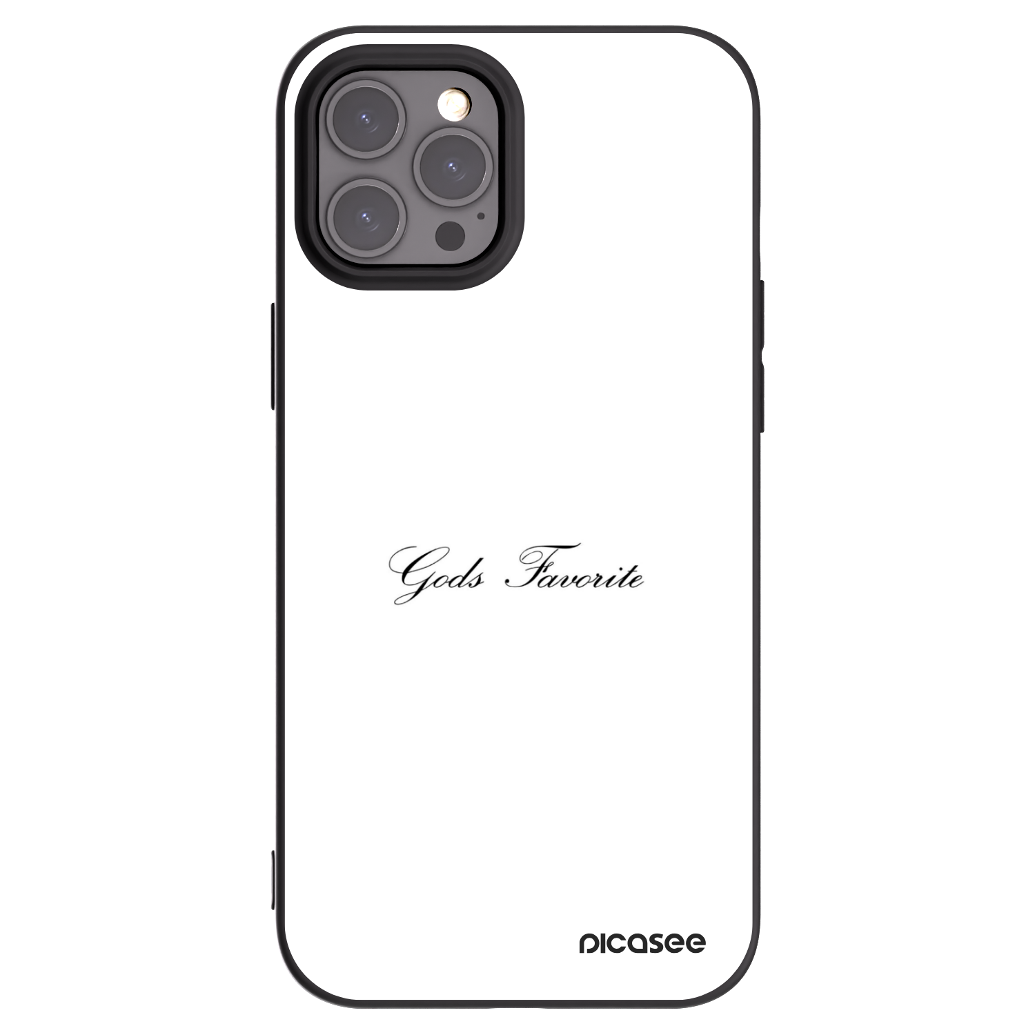 Picasee crna silikonska maskica za Apple iPhone 12 Pro Max - Gods Favorite