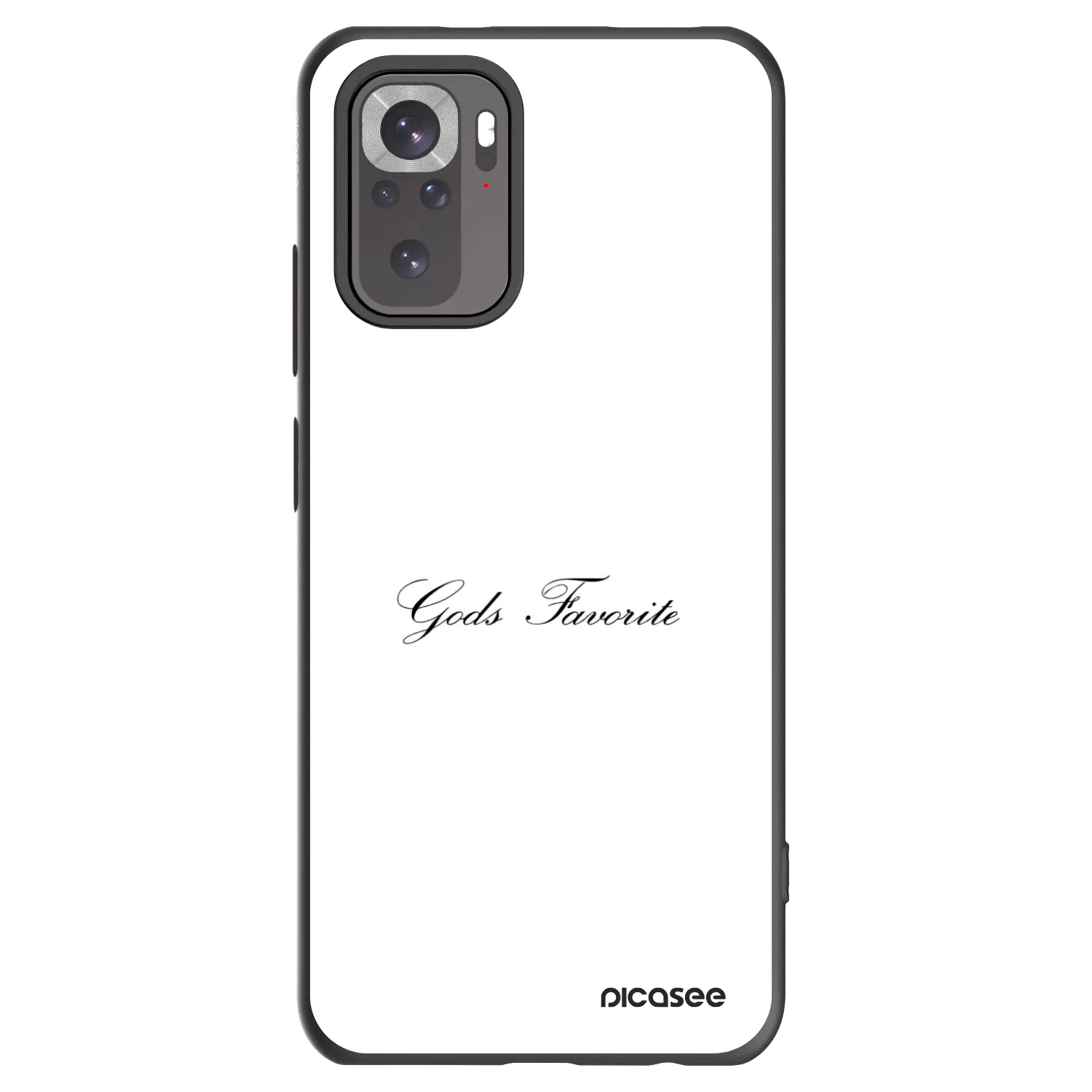 Picasee crna silikonska maskica za Xiaomi Redmi Note 10S - Gods Favorite