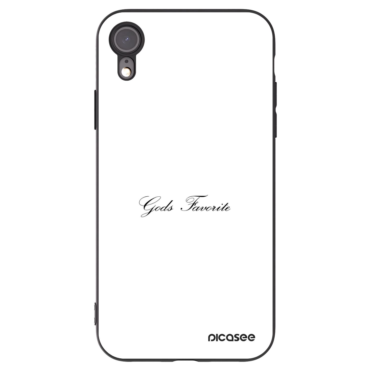 Picasee crna silikonska maskica za Apple iPhone XR - Gods Favorite