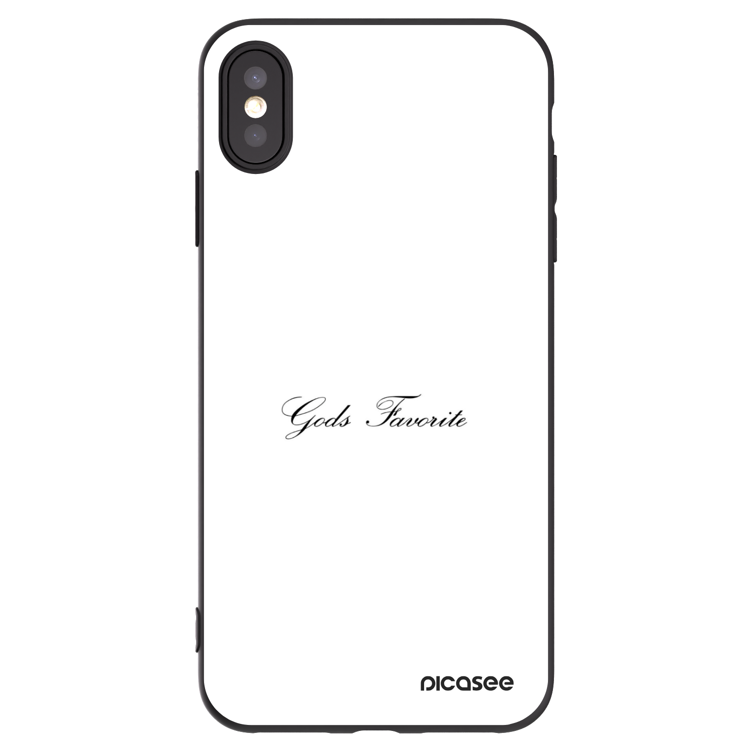 Picasee crna silikonska maskica za Apple iPhone XS Max - Gods Favorite