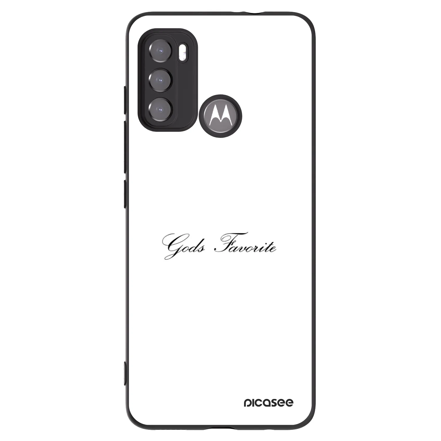 Picasee crna silikonska maskica za Motorola Moto G60 - Gods Favorite
