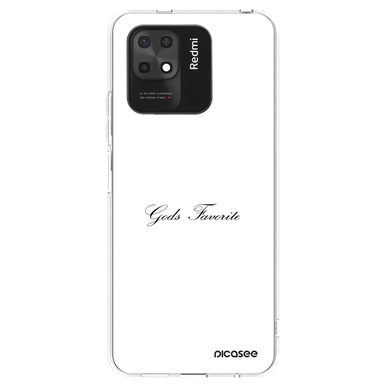 Picasee silikonska prozirna maskica za Xiaomi Redmi 10C - Gods Favorite