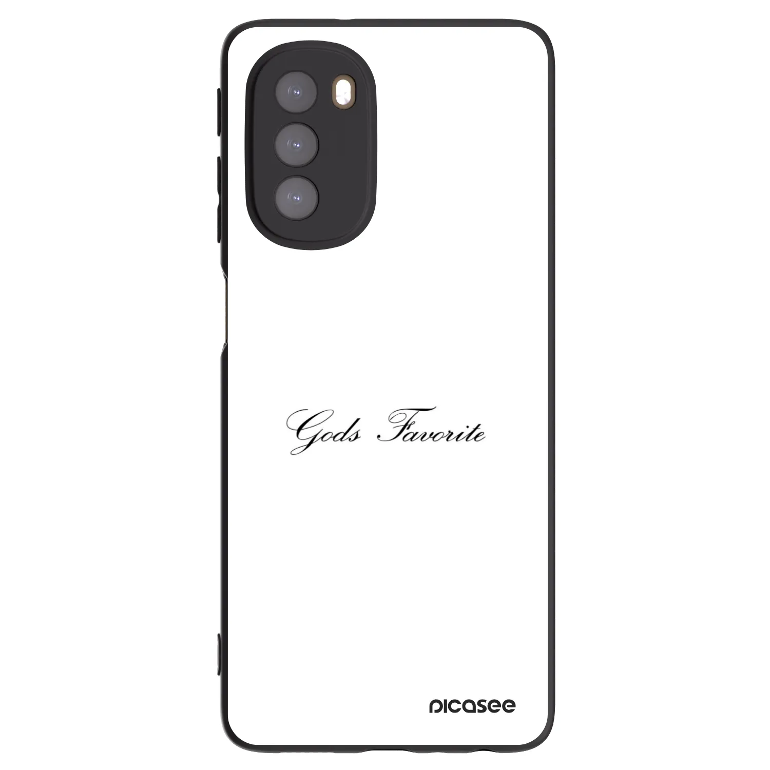 Picasee crna silikonska maskica za Motorola Moto G51 - Gods Favorite