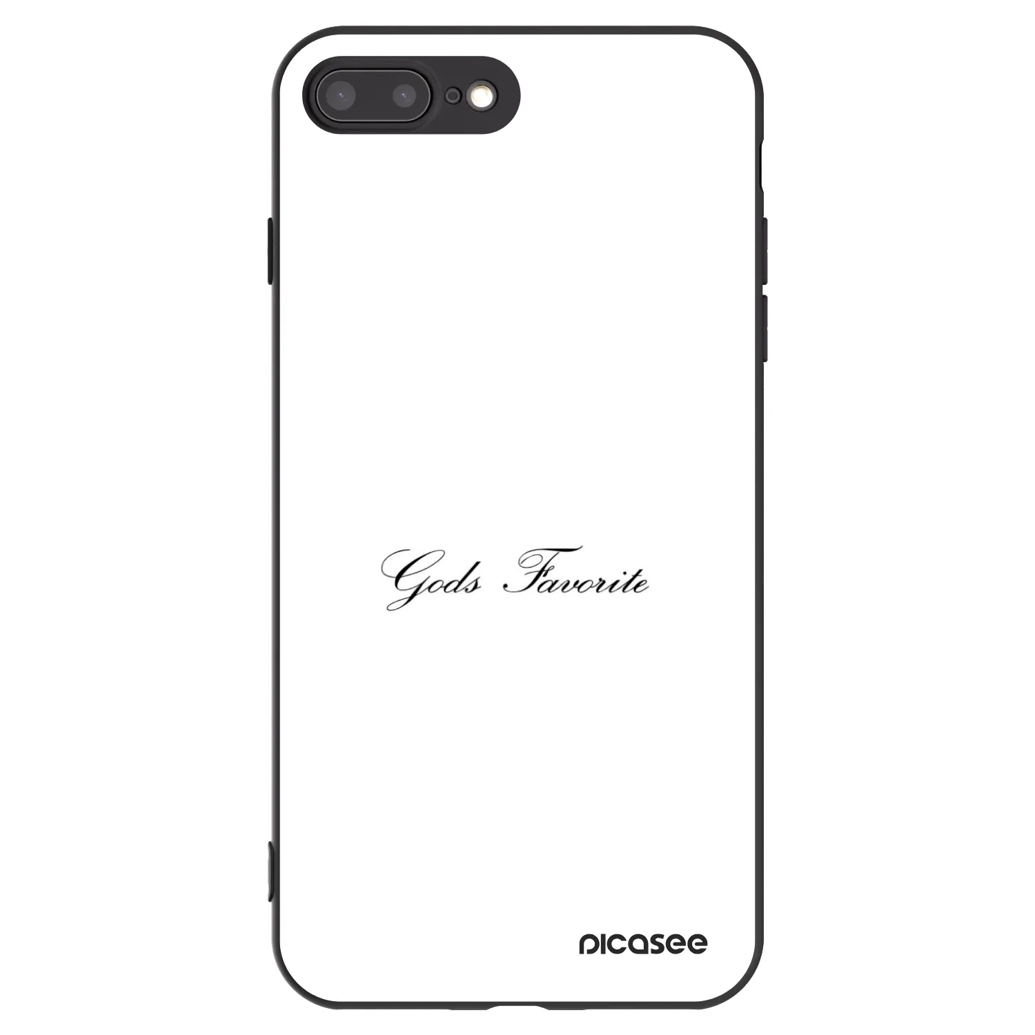 Picasee crna silikonska maskica za Apple iPhone 7 Plus - Gods Favorite