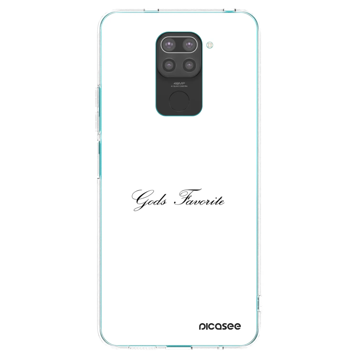 Picasee crna silikonska maskica za Xiaomi Redmi Note 9 - Gods Favorite