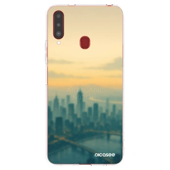Picasee silikonska prozirna maskica za Samsung Galaxy A20s - Airplane mode