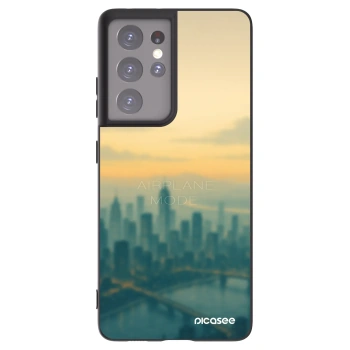 Picasee crna silikonska maskica za Samsung Galaxy S21 Ultra 5G G998B - Airplane mode