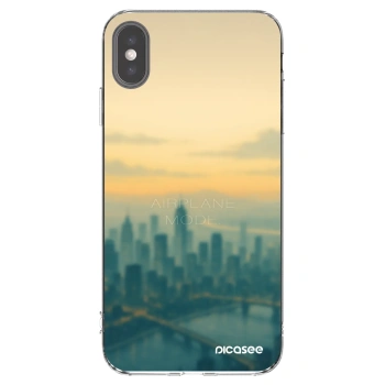 Picasee silikonska prozirna maskica za Apple iPhone XS Max - Airplane mode