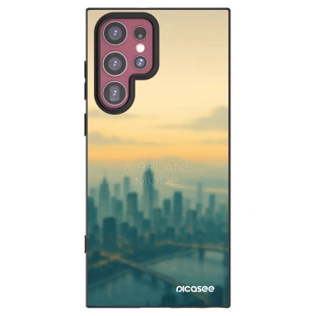 Picasee crna silikonska maskica za Samsung Galaxy S22 Ultra 5G - Airplane mode