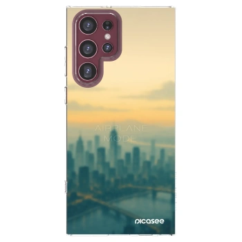 Picasee silikonska prozirna maskica za Samsung Galaxy S22 Ultra 5G - Airplane mode