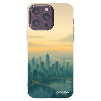 Picasee silikonska prozirna maskica za Apple iPhone 14 Pro Max - Airplane mode