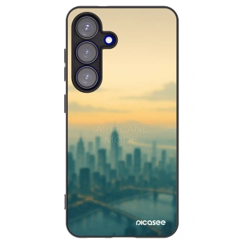 Picasee crna silikonska maskica za Samsung Galaxy S25 5G - Airplane mode