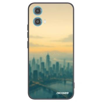 Picasee crna silikonska maskica za Motorola Moto G34 5G - Airplane mode