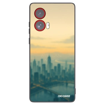 Picasee crna silikonska maskica za Motorola Edge 50 Fusion - Airplane mode