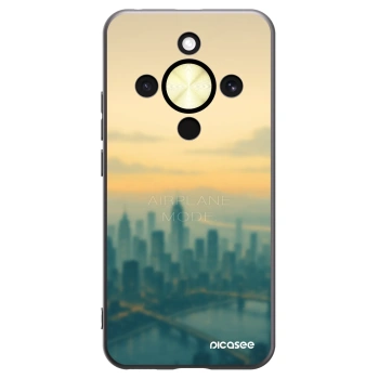 Picasee crna silikonska maskica za Honor Magic8 Lite 5G - Airplane mode