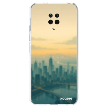 Picasee silikonska prozirna maskica za Xiaomi Redmi Note 9 Pro - Airplane mode