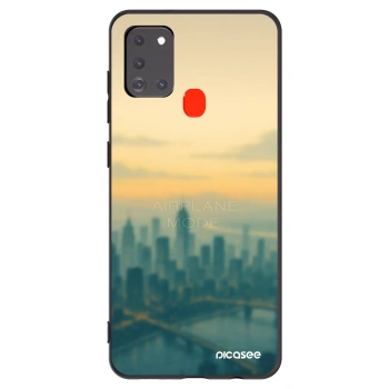 Picasee crna silikonska maskica za Samsung Galaxy A21s - Airplane mode