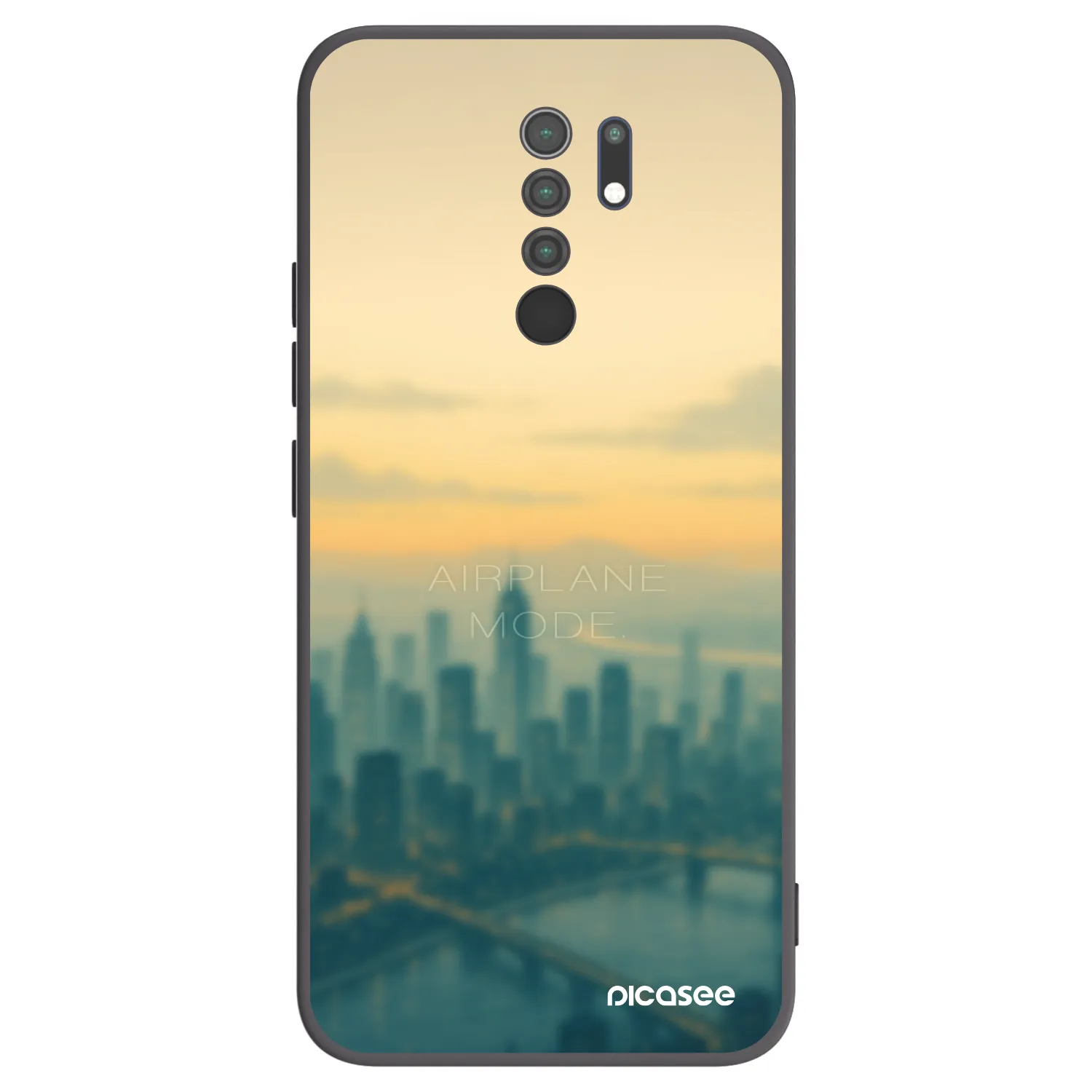 Picasee crna silikonska maskica za Xiaomi Redmi 9 - Airplane mode