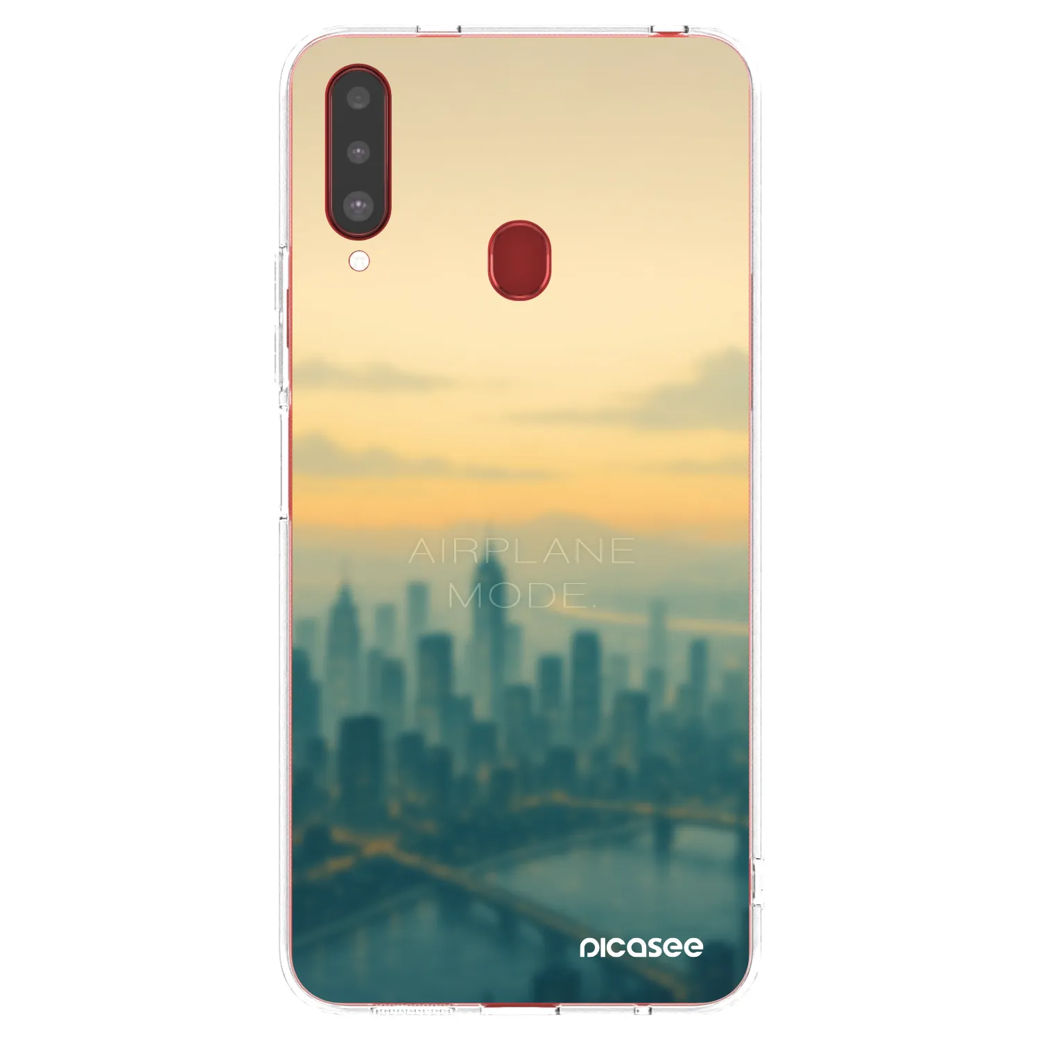 Picasee silikonska prozirna maskica za Samsung Galaxy A20s - Airplane mode