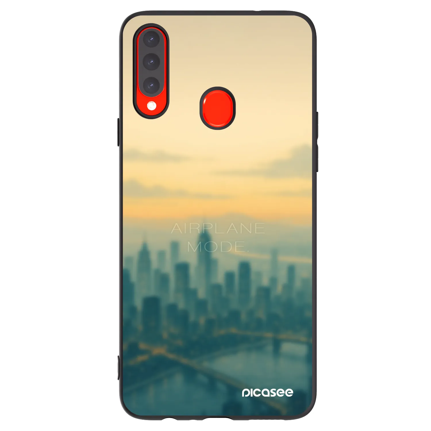 Picasee crna silikonska maskica za Samsung Galaxy A20s - Airplane mode