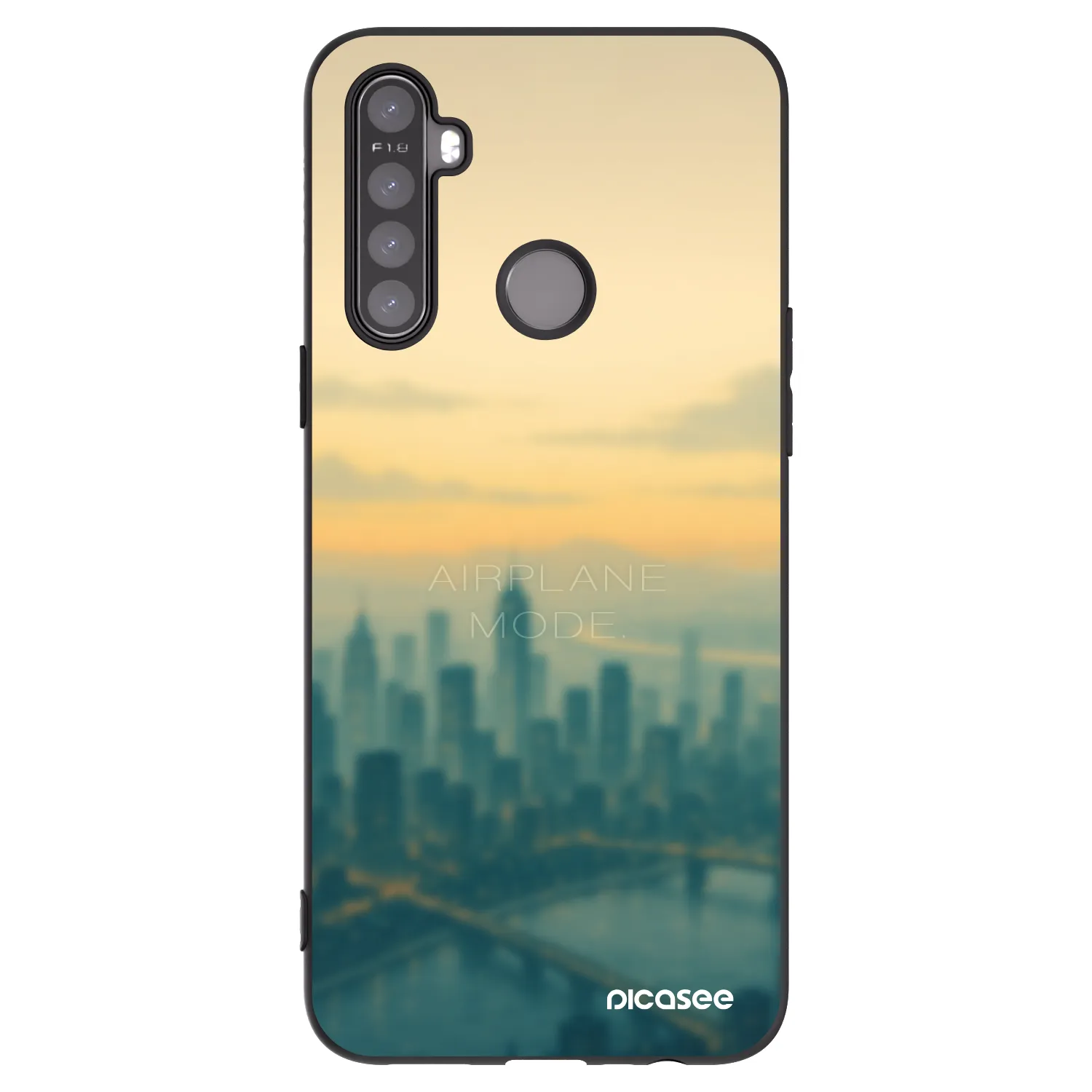 Picasee crna silikonska maskica za Realme 6i - Airplane mode