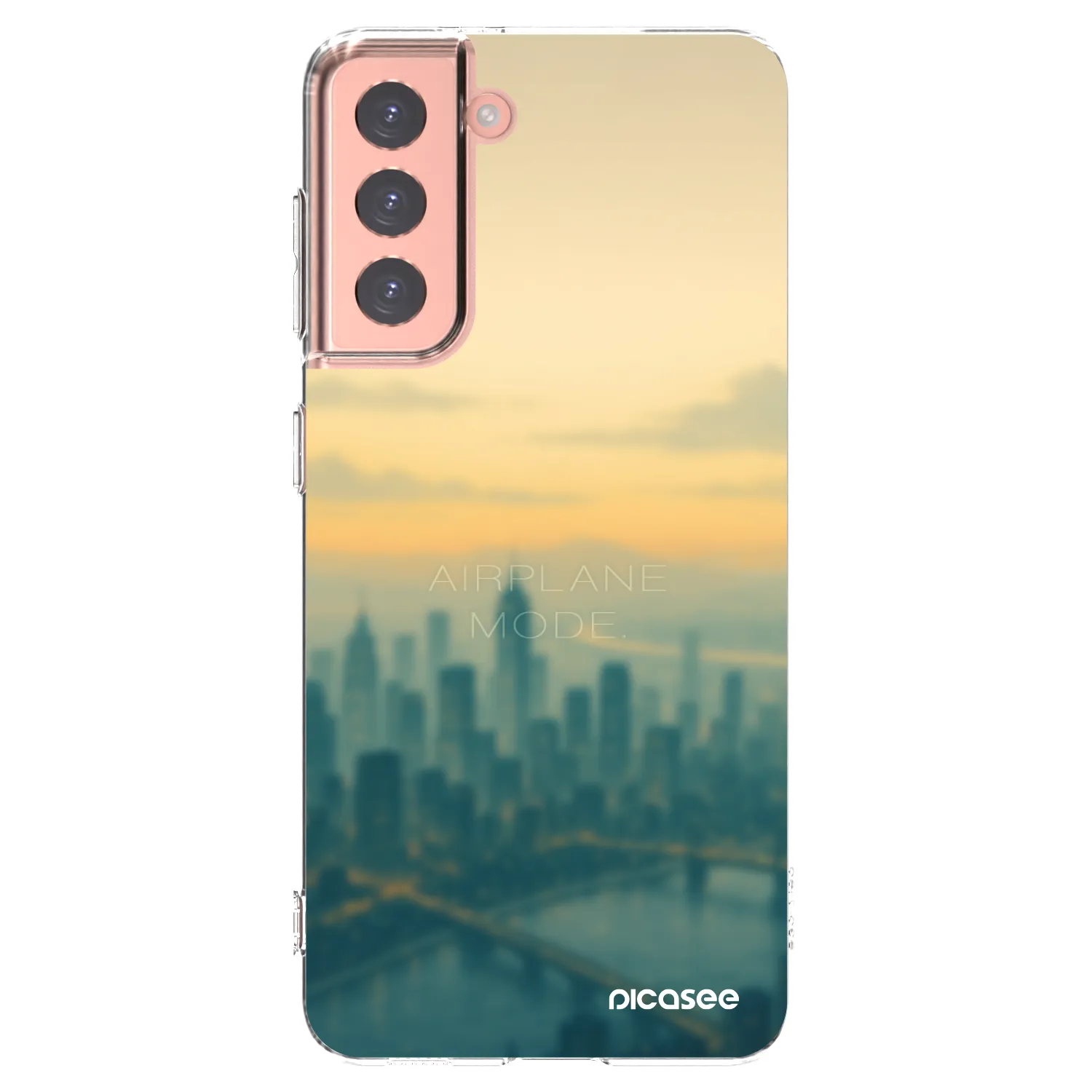 Picasee silikonska prozirna maskica za Samsung Galaxy S21 5G G991B - Airplane mode