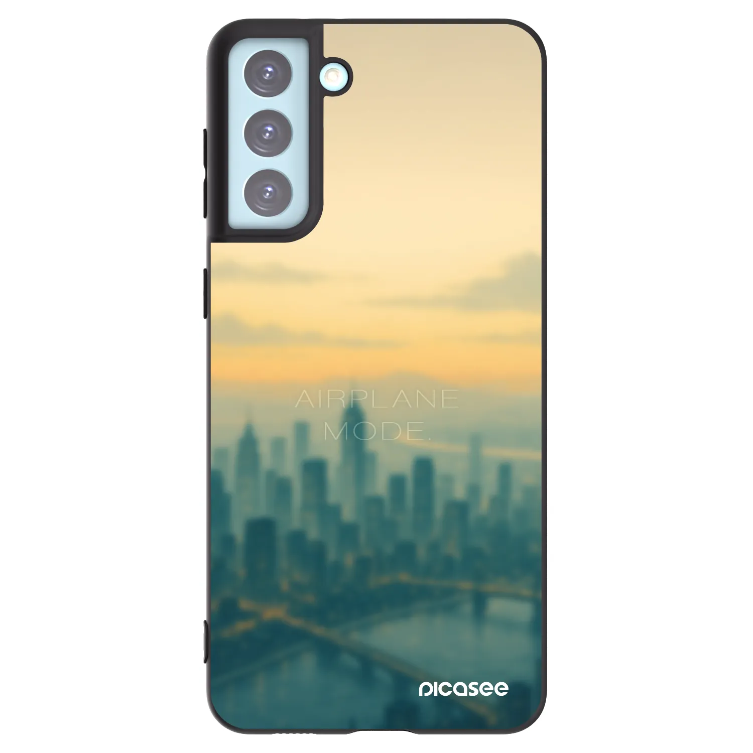 Picasee crna silikonska maskica za Samsung Galaxy S21+ 5G G996F - Airplane mode