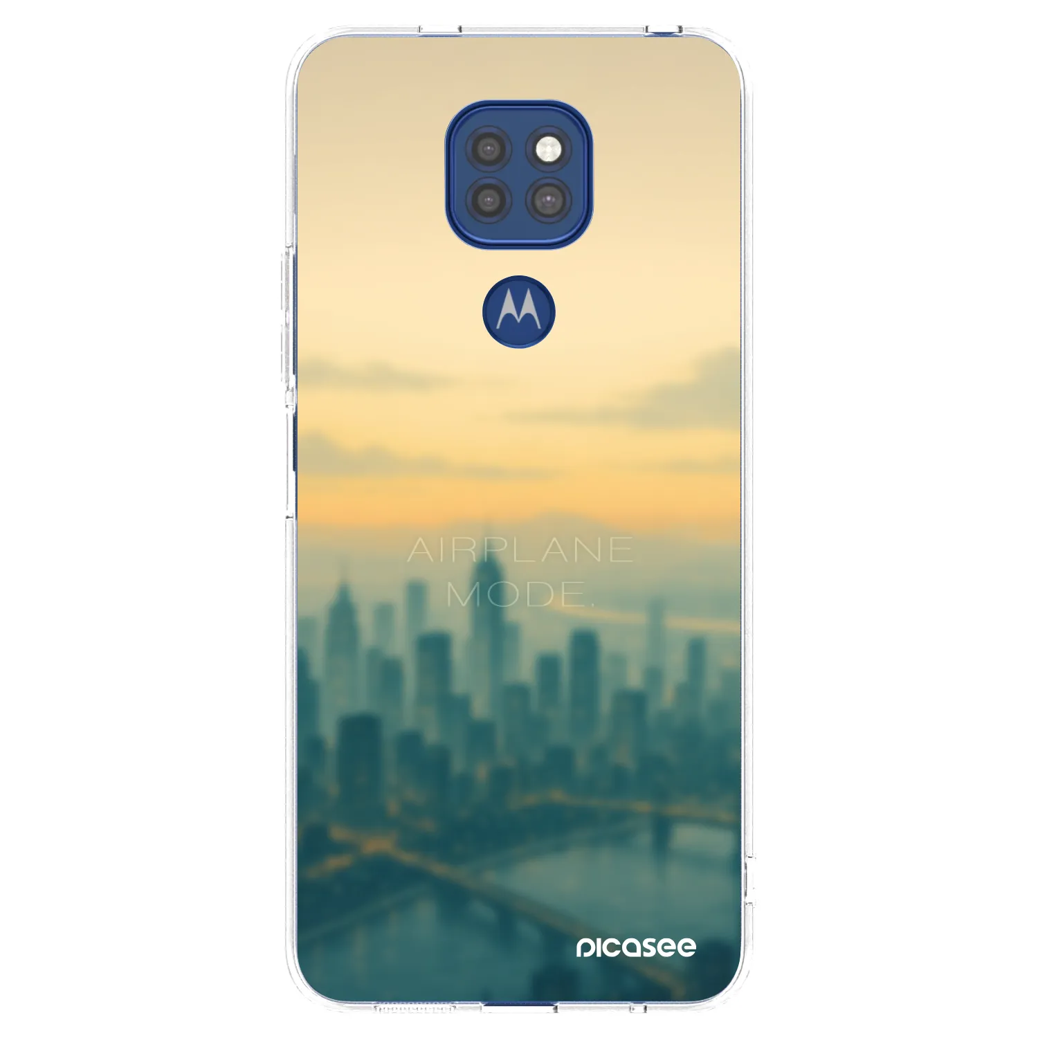 Picasee silikonska prozirna maskica za Motorola Moto G9 Play - Airplane mode
