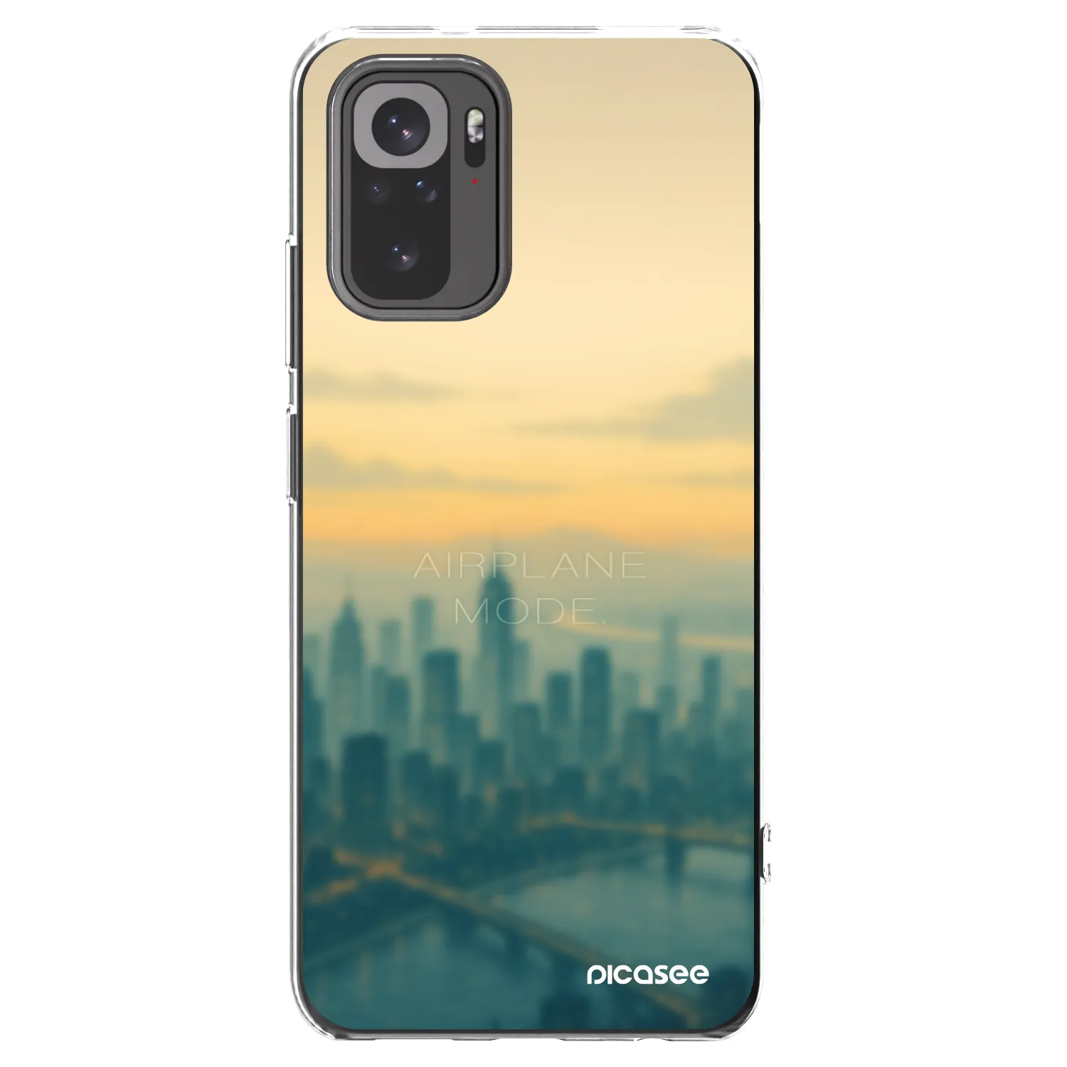 Picasee silikonska prozirna maskica za Xiaomi Redmi Note 10S - Airplane mode
